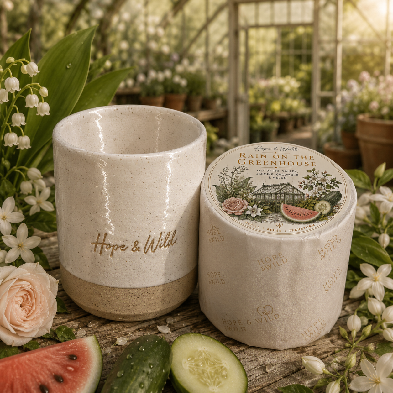 Rain On the Greenhouse Candle Refill