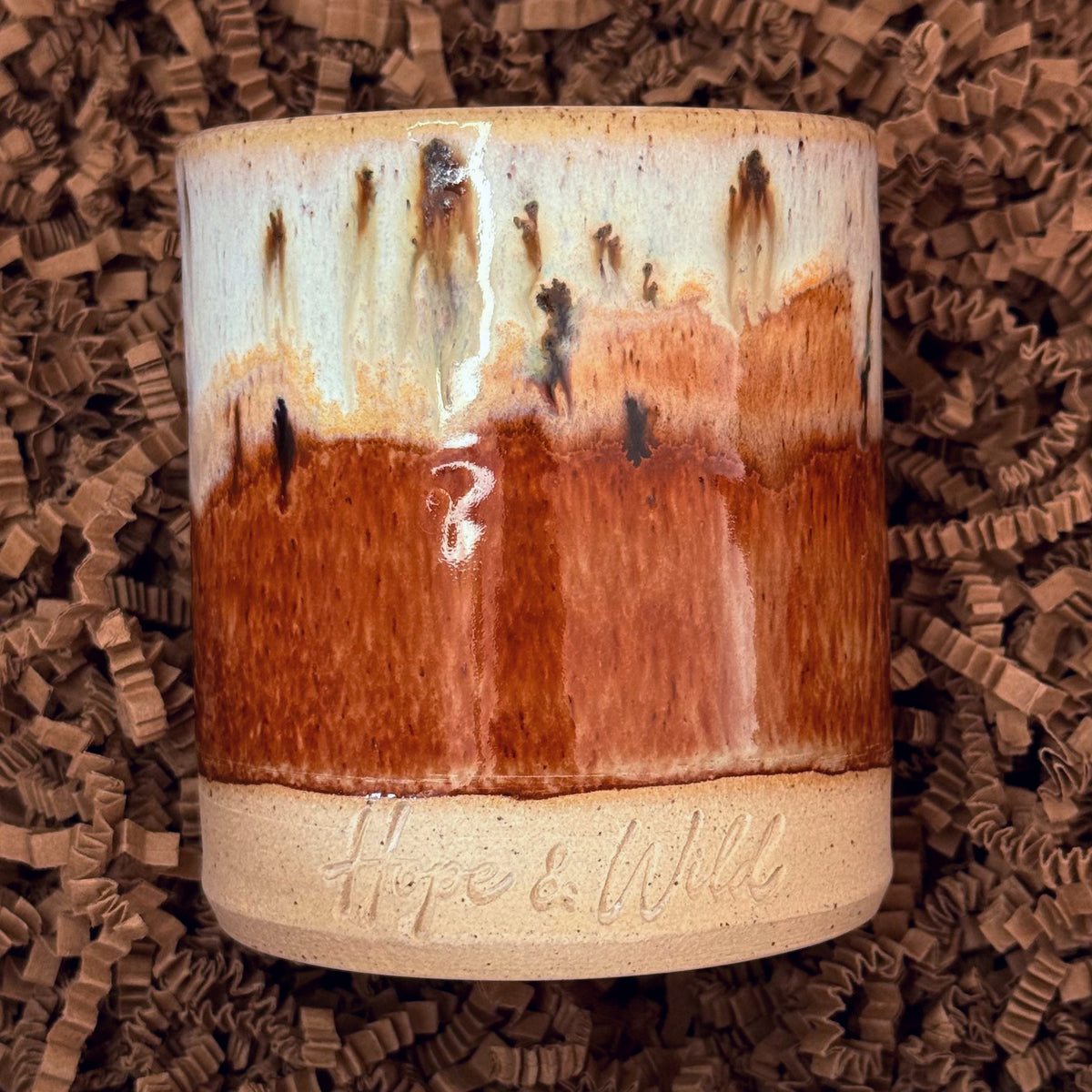 Burnt Amber Ceramic Vessel