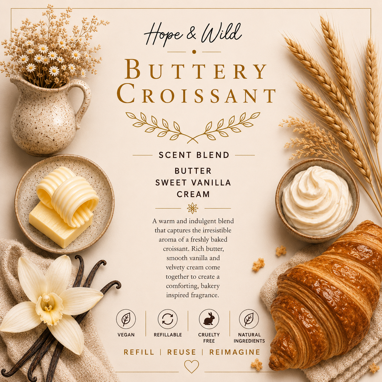 Buttery Croissant Candle Refill - Limited Edition