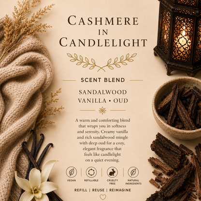 Cashmere In Candlelight Reed Diffuser Oil Refill