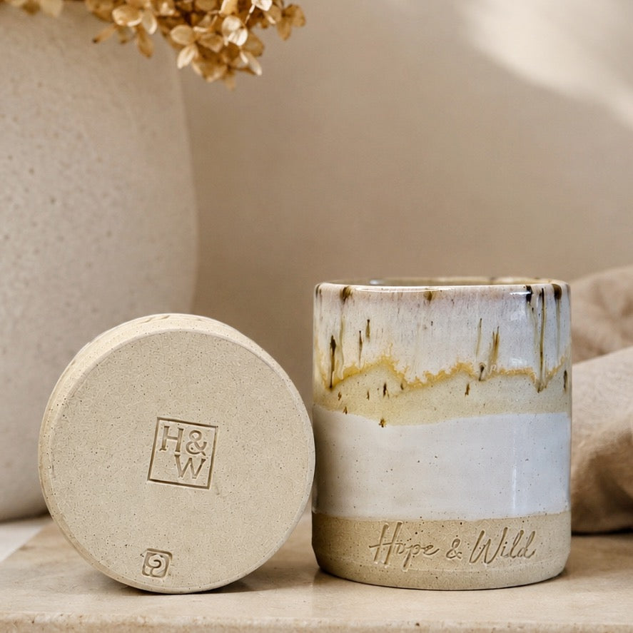 Snow Speckle Ceramic Vessel
