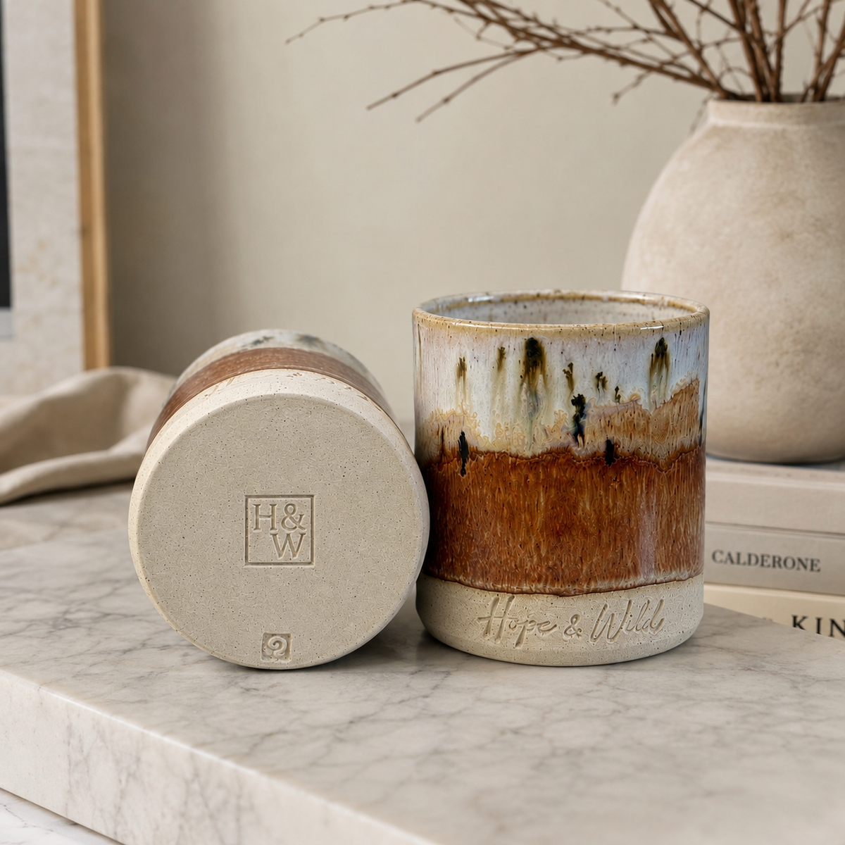 Burnt Amber Ceramic Vessel