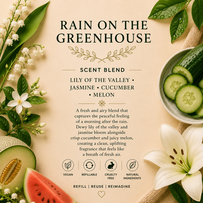 Rain On the Greenhouse Candle Refill