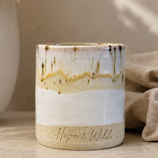 Snow Speckle Ceramic Vessel
