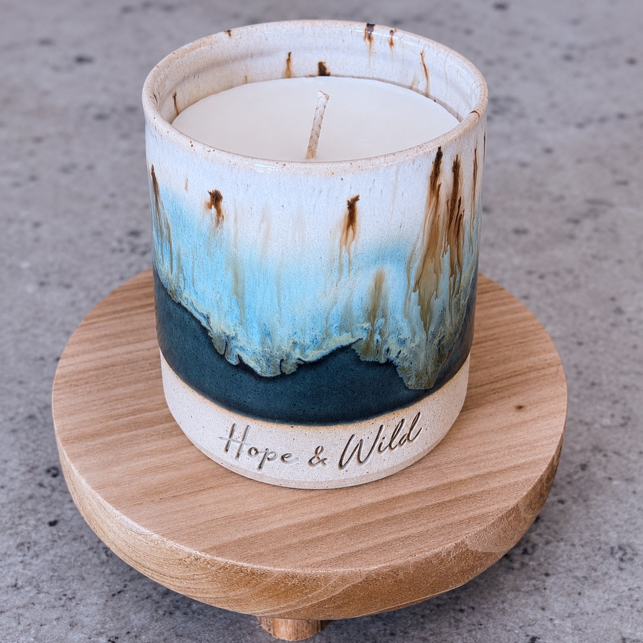 Rainforest Ceramic Vessel | Hope & Wild | Handcrafted Refillable Ceramic Candle Vessel | Handcrafted Refillable Reed Diffuser Vessel 