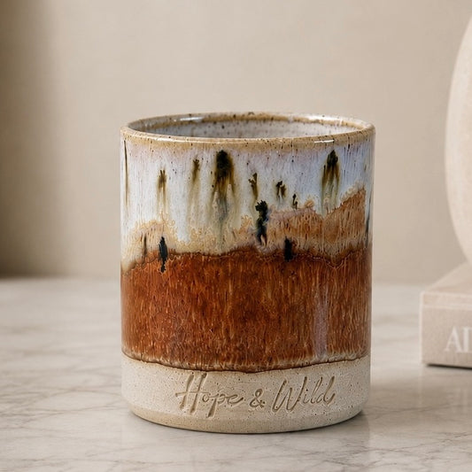 Burnt Amber Ceramic Vessel