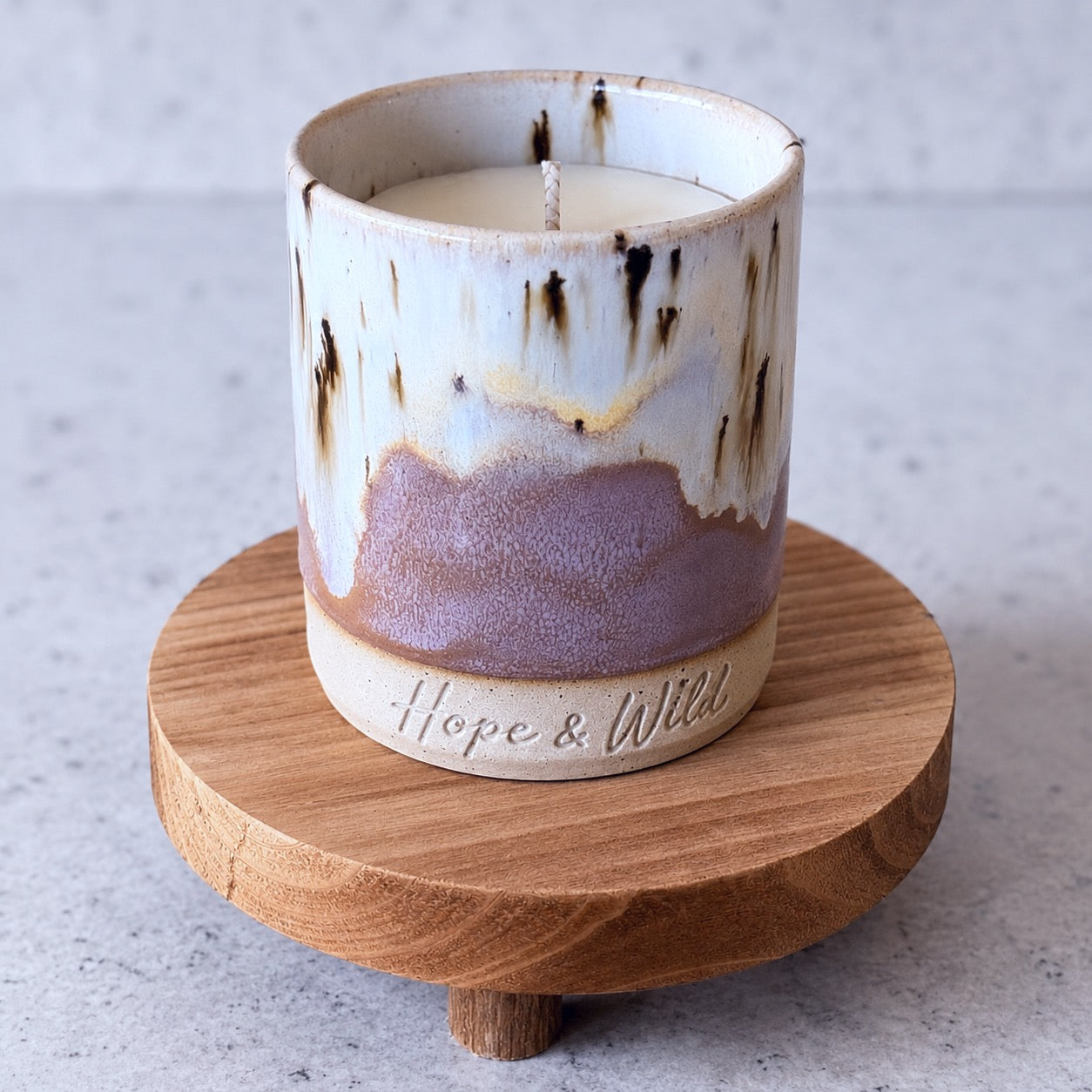 Blushing Birch Ceramic Vessel | Hope & Wild | Handcrafted Refillable Ceramic Candle Vessel | Handcrafted Refillable Reed Diffuser Vessel 