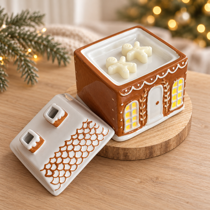 Gingerbread Bakehouse Ceramic Wax Melt & Tealight Set