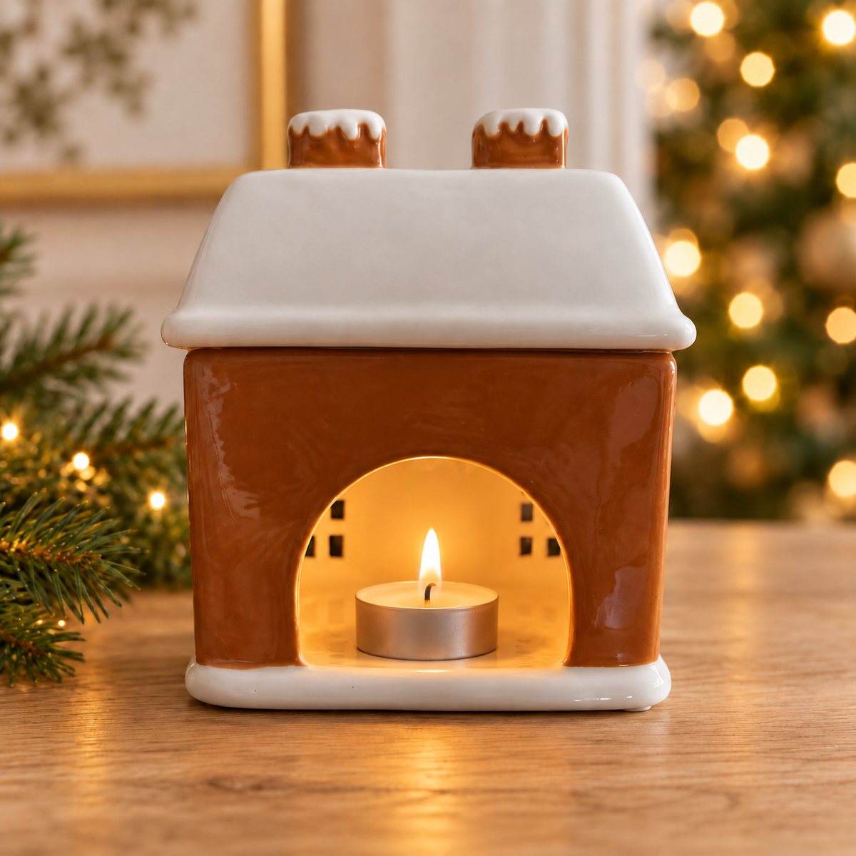 Gingerbread Bakehouse Ceramic Wax Melt & Tealight Set
