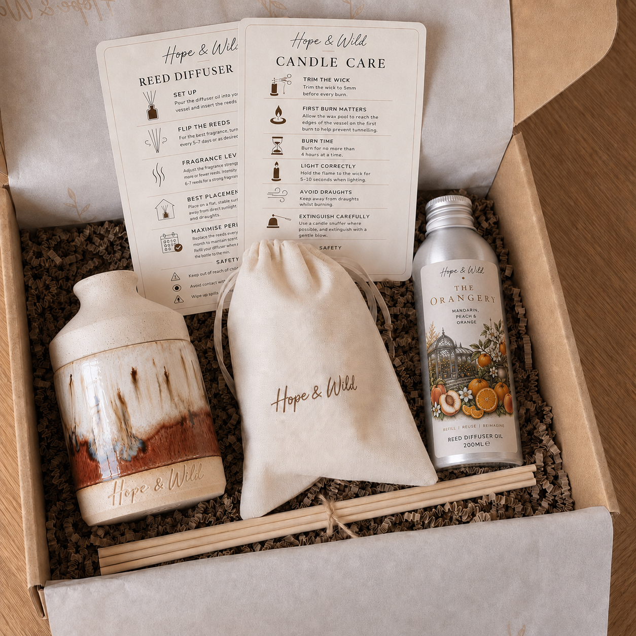 The Complete Refill Collection | Hope & Wild | Candle & Reed Diffuser Refill Bundle | 2-in-1 Candle and Reed Diffuser Set | Luxury Refillable Home Fragrance