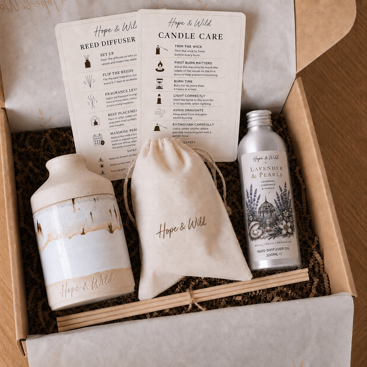 The Complete Refill Collection | Hope & Wild | Candle & Reed Diffuser Refill Bundle | 2-in-1 Candle and Reed Diffuser Set | Luxury Refillable Home Fragrance