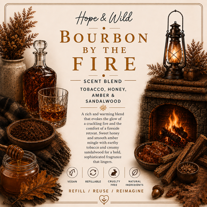 Bourbon By The Fire Reed Diffuser Oil Refill - Limited Edition