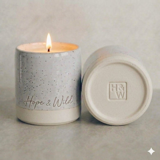 Dove Grey Candle Vessel