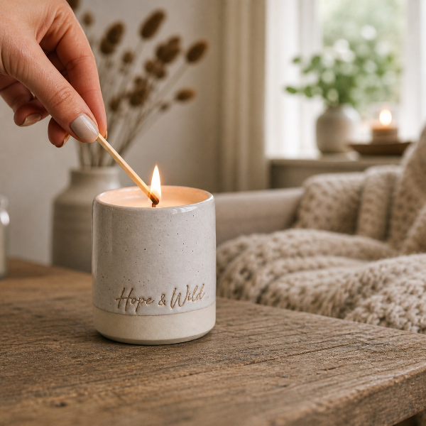 Eggshell Candle Vessel